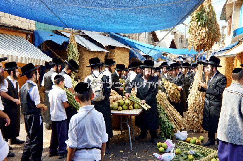 A real looking image of the thatched market and the four species